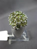 ESTATE EXTRA LARGE 6.66CT AAA PERIDOT 18KT WHITE GOLD CLUSTER FILIGREE FUN RING