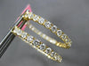 LARGE 4.2CT DIAMOND 18KT YELLOW GOLD 3D ROUND INSIDE OUT HOOP HANGING EARRINGS