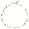ESTATE 14KT YELLOW GOLD 3D CLASSIC OVAL LINK FUN BRACELET WITH LOBSTER CLASP