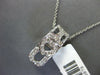 ESTATE .30CT DIAMOND 14KT WHITE GOLD 3D I LOVE YOU RECTANGULAR FLOATING PENDANT