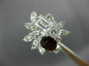 ESTATE LARGE 4.85CT DIAMOND & AAA RUBY PLATINUM CLUSTER FLOWER ANNIVERSARY RING