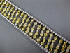 LARGE 25.55CT WHITE & CANARY DIAMOND 18KT 2 TONE GOLD MULTI ROW TENNIS BRACELET