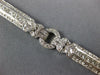 WIDE 4.80CT DIAMOND 18KT WHITE GOLD ROUND & BAGUETTE LOVE KNOT TENNIS BRACELET