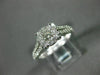 ESTATE .75CT ROUND DIAMOND 14K WHITE GOLD CLASSIC SOLITAIRE HALO ENGAGEMENT RING