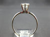 ESTATE .68CT DIAMOND 14KT WHITE GOLD 3D ROUND SOLITAIRE 6 PRONG ENGAGEMENT RING