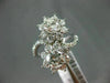 ESTATE LARGE 3.0CT DIAMOND 14KT WHITE GOLD DOUBLE FLOWER CRISS CROSS SWIRL RING
