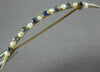 ANTIQUE .60CT AAA SAPPHIRE & SOUTH SEA PEARL 14KT YELLOW GOLD BROOCH PIN #26420