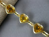 ESTATE LARGE 15.0CT AAA CITRINE 14K YELLOW GOLD MULTI HEART LOVE TENNIS BRACELET