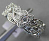 ESTATE WIDE 2.31CT DIAMOND 14KT WHITE GOLD 3D FLOWER FILIGREE ETERNITY RING 1356