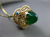 ANTIQUE LARGE 14KT ROSE GOLD UNIQUE LAMP PENDANT WITH JADE & TURQUOISE #22043
