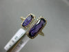 1.74CT DIAMOND & AAA AMETHYST 14KT ROSE GOLD 3D RECTANGULAR DOUBLE HALO FUN RING