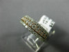 ESTATE WIDE .81CT DIAMOND 14K WHITE & ROSE GOLD 3 ROW CLASSIC ANNIVERSARY RING