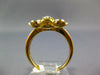 ESTATE 1.0CT DIAMOND & AAA OPAL 18KT YELLOW GOLD 3D CLASSIC FLOWER LOVE RING