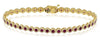 4.05CT DIAMOND & AAA RUBY 14K YELLOW GOLD MULTI HEXAGON ETERNITY TENNIS BRACELET