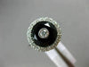 ESTATE LARGE .40CT DIAMOND & AAA ONYX 14K WHITE GOLD 3D ETOILE ROUND RING #27750