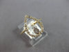 ESTATE .26CT DIAMOND 14K YELLOW GOLD 3D ROUND & BAGUETTE OPEN TEAR DROP FUN RING
