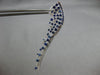 EXTRA LARGE 4.59CT DIAMOND & AAA SAPPHIRE 18KT WHITE GOLD 3D COCKTAIL EARRINGS