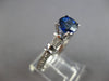1.15CT DIAMOND & AAA SAPPHIRE 14KT WHITE GOLD 3D 3 STONE ENGAGEMENT RING #28036