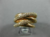 ESTATE WIDE 1.03CT DIAMOND 14KT ROSE GOLD 3D CLASSIC MULTI ROW ANNIVERSARY RING