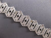 ESTATE WIDE 2.65CT DIAMOND 18KT WHITE GOLD 3D HEXAGON MULTI STAR TENNIS BRACELET