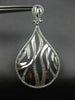 ESTATE LARGE 1.30CT DIAMOND 14K WHITE GOLD 3D TEAR DROP CLIP ON HANGING EARRINGS