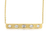 .50CT DIAMOND 14KT YELLOW GOLD ROUND OVAL & EMERALD CUT 5 STONE ETOILE NECKLACE