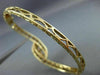 ANTIQUE WIDE 4.0CT AAA SAPPHIRE 14KT YELLOW GOLD FILIGREE BANGLE BRACELET 21259