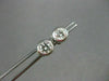 ESTATE .70CT DIAMOND 14K WHITE GOLD SOLITAIRE BEZEL EARRINGS 6mm BEAUTIFUL #9979
