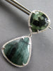 EXTRA LARGE 30.45CT DIAMOND & AAA GREEN AGATE 14K WHITE GOLD 3D HANGING EARRINGS