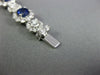 LARGE 13.65CT DIAMOND & AAA SAPPHIRE 18KT WHITE GOLD 3D FLOWER TENNIS BRACELET