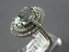 WIDE 2.81CT DIAMOND & AAA GREEN AMETHYST 14KT WHITE GOLD OVAL & ROUND HALO RING