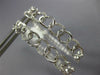 ESTATE LARGE .57CT DIAMOND 18KT WHITE GOLD LOVE KNOT LINK HOOP HANGING EARRINGS
