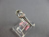 0.03CT DIAMOND 14KT WHITE GOLD CLASSIC SOLITAIRE LOVE KNOT CRISS CROSS FUN RING