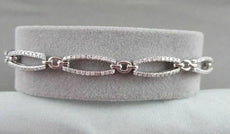 ANTIQUE 1.09CTW WIDE FILIGREE 14KT DIAMOND OVAL BRACELET BEAUTIFUL!!!!!!!!!!!