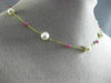 ESTATE AAA RUBY & PEARLS 14KT YELLOW GOLD 3D CLASSIC BY THE YARD NECKLACE #26222