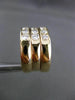 ESTATE WIDE 1.50CT DIAMOND 14K YELLOW GOLD 3 ROW WEDDING ANNIVERSARY RING #21688