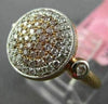 ESTATE WIDE .52CT WHITE & PINK DIAMOND 18KT WHITE & ROSE GOLD 3D ROUND LOVE RING