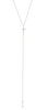 ESTATE 0.17CT DIAMOND 14KT WHITE GOLD CLASSIC DOUBLE ROW CROSS LARIAT NECKLACE