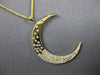 ESTATE LARGE .23CT DIAMOND 18KT YELLOW GOLD 3D ETOILE MOON FLOATING PENDANT