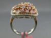 ESTATE EXTRA LARGE 3.10CT MULTI COLOR DIAMOND 18KT WHITE & ROSE GOLD SQUARE RING