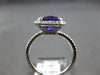 LARGE 2.5CT DIAMOND & AAA AMETHYST 14K WHITE GOLD 3D SQUARE HALO ENGAGEMENT RING