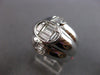 LARGE .94CT DIAMOND 18KT WHITE GOLD BAGUETTE INVISIBLE TRIPLE OVAL UNISEX RING