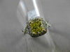 ESTATE 1.82CTW GIA FANCY YELLOW DIAMOND 18KT WHITE GOLD HALO ENGAGEMENT RING
