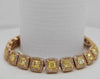 EXTRA LARGE 13.08CT PINK & FANCY YELLOW DIAMOND 18KT ROSE & YELLOW GOLD BRACELET