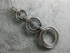 2.16CT DIAMOND & SAPPHIRE 18KT WHITE & BLACK GOLD CIRCULAR JOURNEY LOVE PENDANT