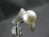 LARGE .62CT DIAMOND & AAA SOUTH SEA PEARL 18KT WHITE GOLD 3D MULTI ROW LOVE RING