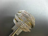 ESTATE WIDE 1.77CT DIAMOND 14K WHITE & YELLOW GOLD 3D MULTI ROW ANNIVERSARY RING