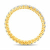 ESTATE .83CT DIAMOND 14K YELLOW GOLD ROUND MULTI HEART ETERNITY ANNIVERSARY RING