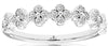 ESTATE .28CT DIAMOND 14KT WHITE GOLD 3D ROUND CLASSIC MULTI FLOWER FUN LOVE RING