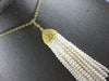 EXTRA LARGE & LONG .51CT DIAMOND & AAA SOUTH SEA PEARL 18KT YELLOW GOLD NECKLACE